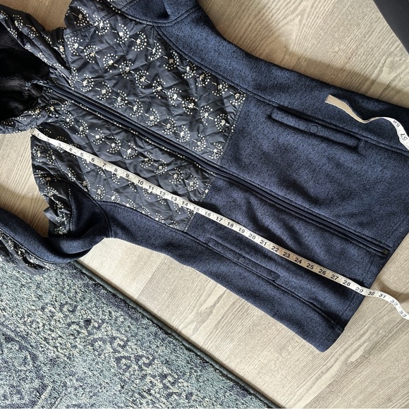 Burton Blue Print and Knit Long Jacket Small - Picture 11 of 12